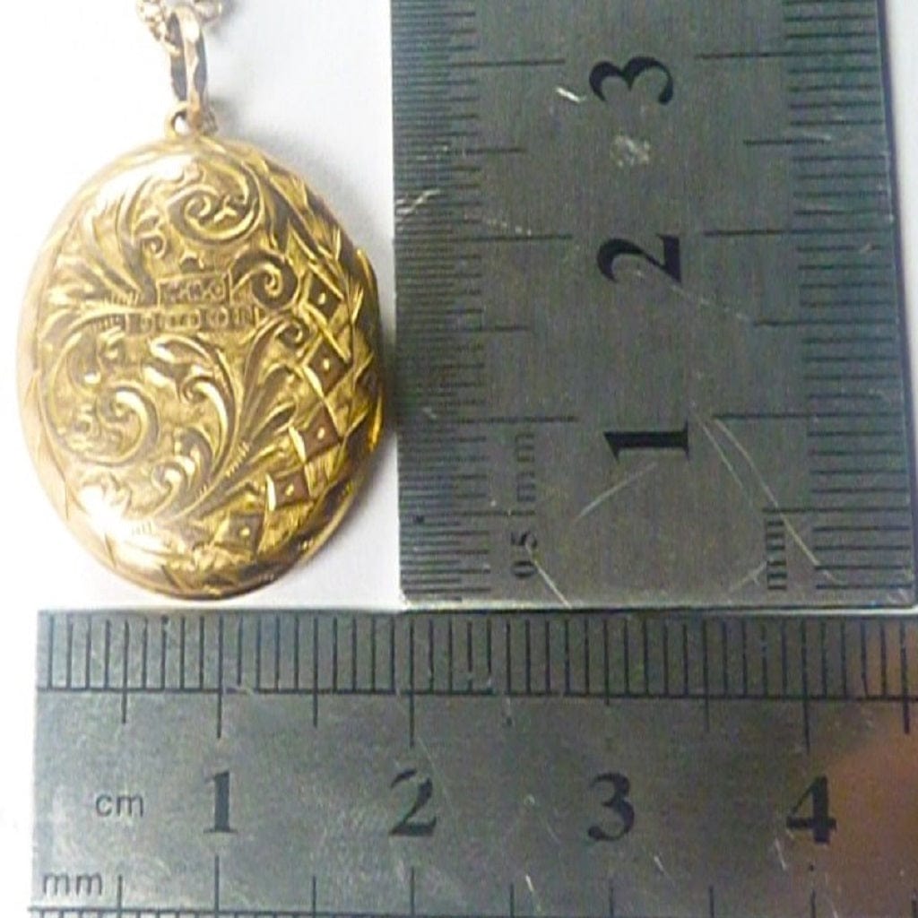 Edwardian English Gold Mourning Locket
