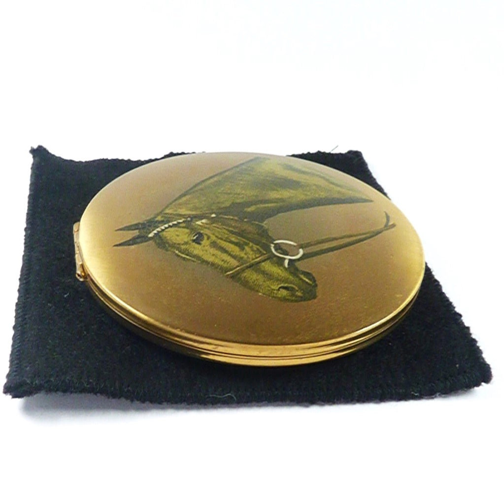 Equestrian Themed Stratton Powder Compact