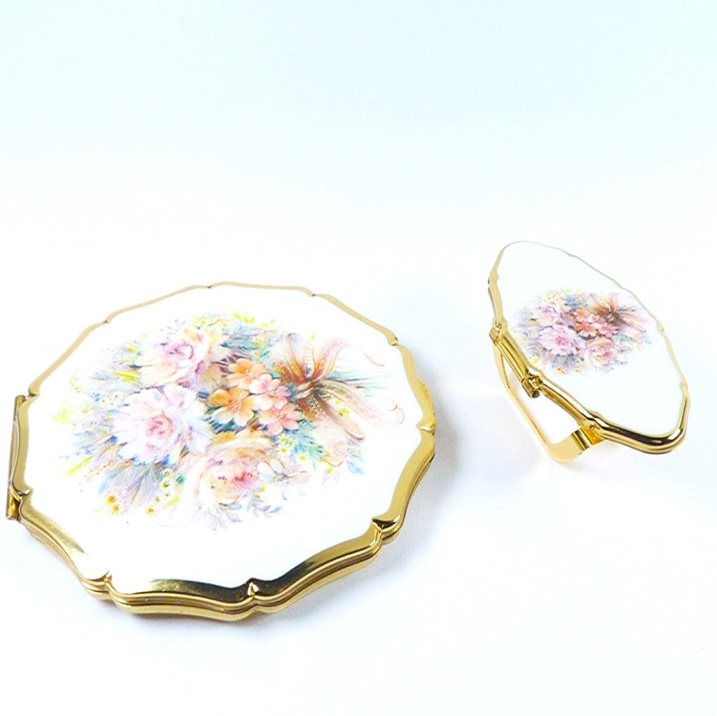 Floral Powder Compact Mirrors