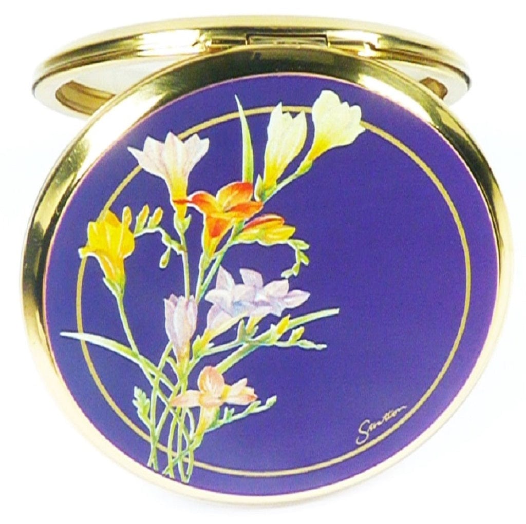Floral Refillable Makeup Mirror Compact