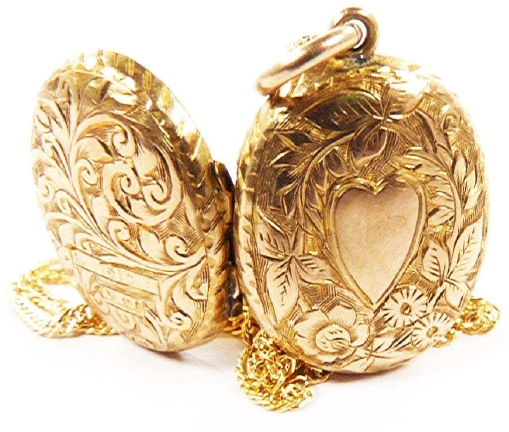 Full English Hallmarks Antique Gold Locket