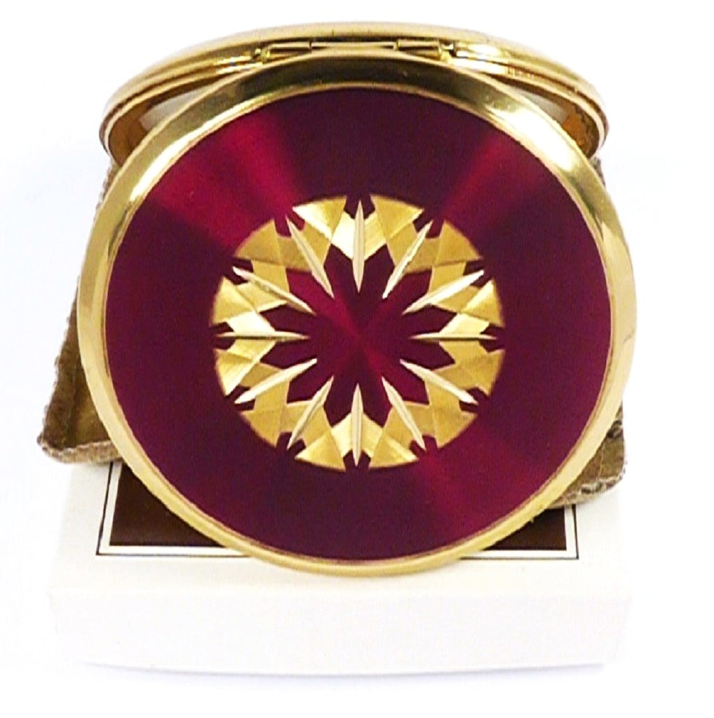 Crimson And Gold Compact Mirror