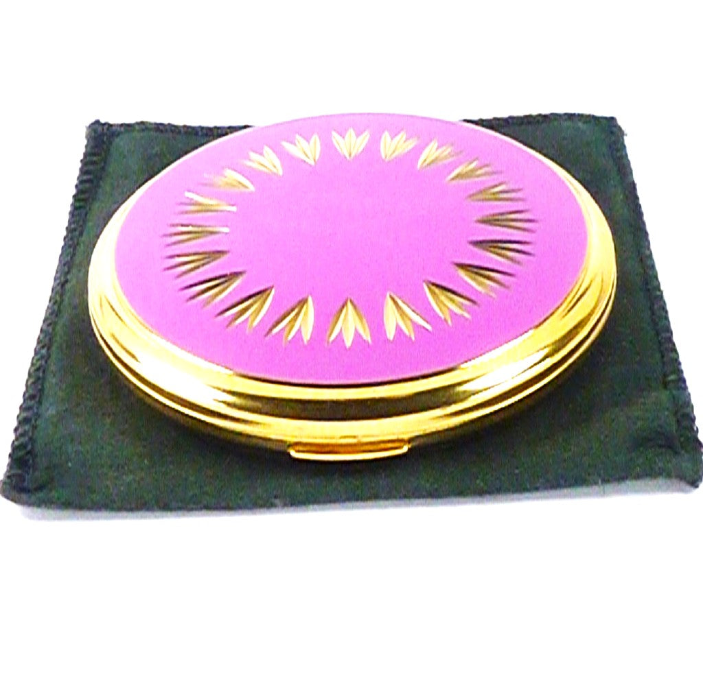 Gold And Purple Stratton Mirror Compact