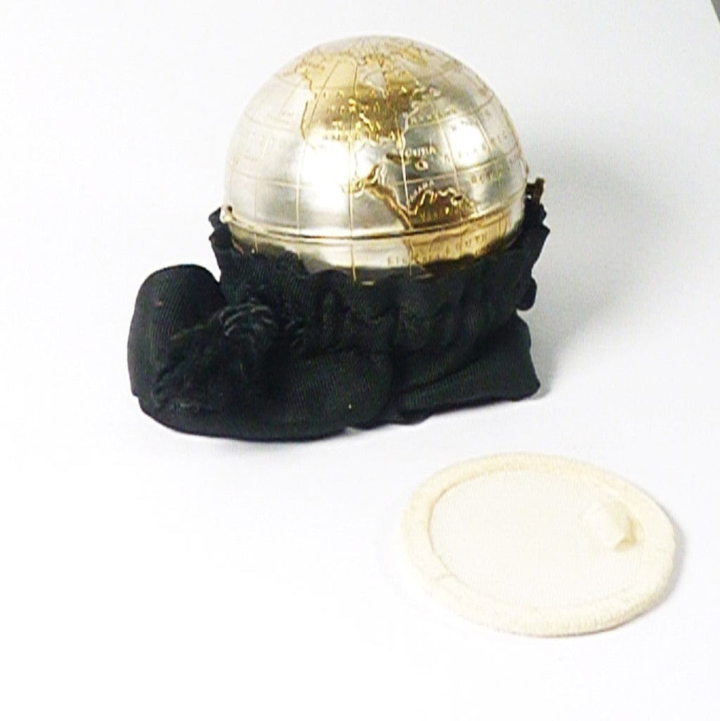 Gold And Silver Tone Rare Pygmalion Globe Compact