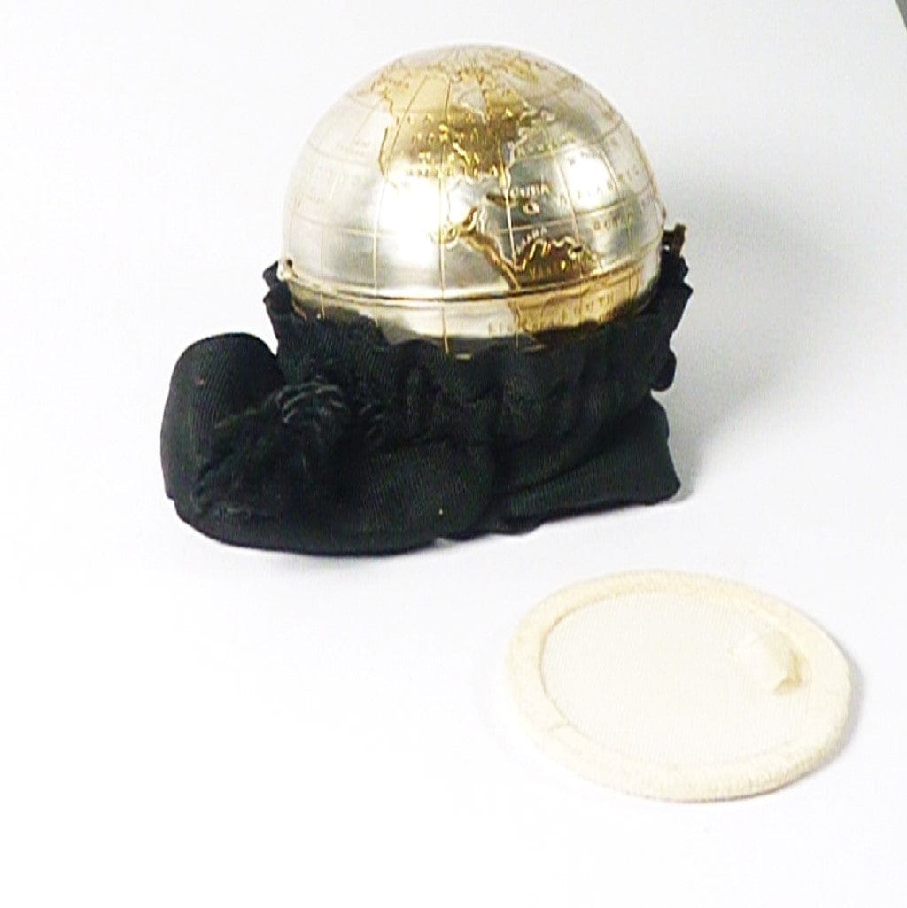 Rare Pygmalion Globe Map Of The World Compact Gold And Silver Plated ...