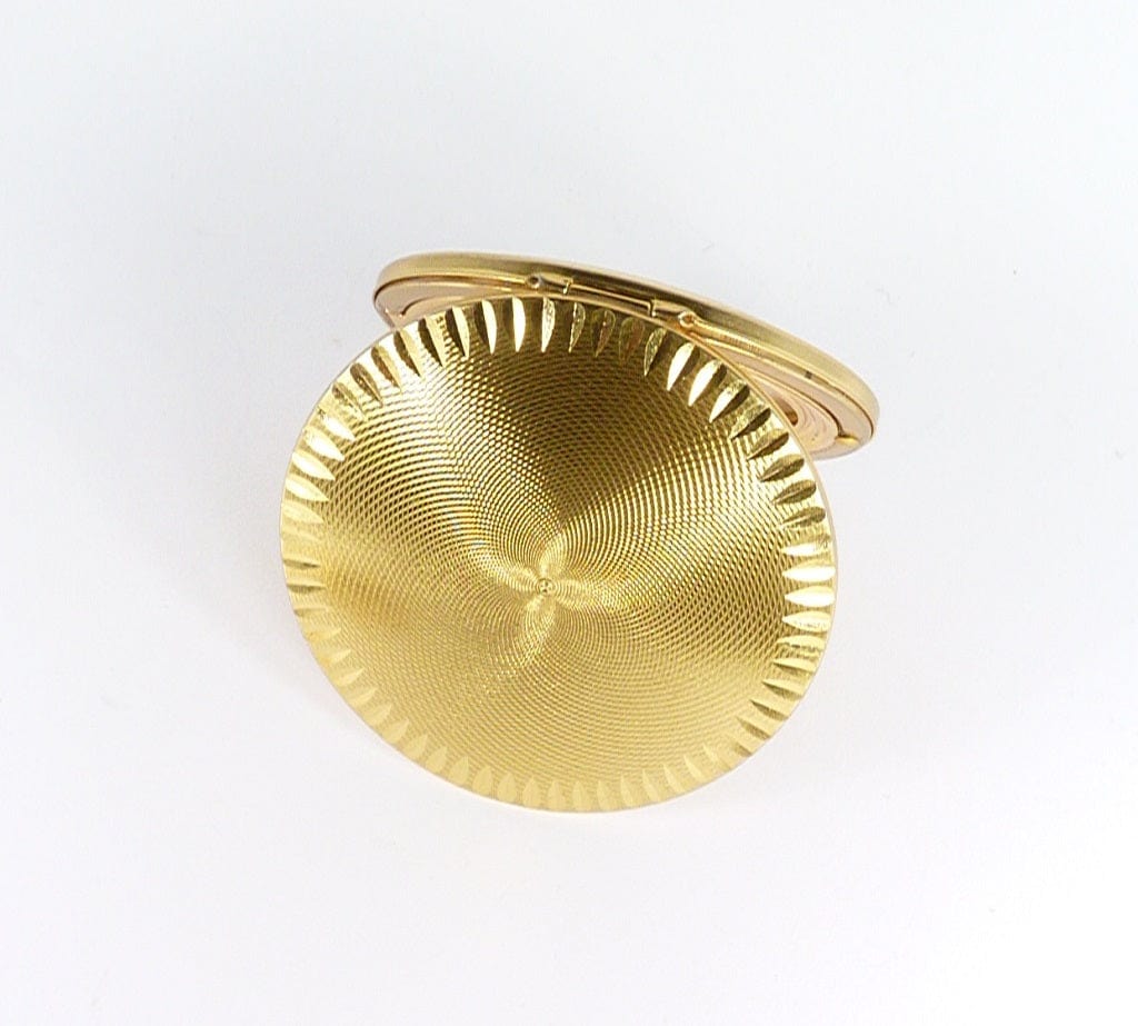 Gold Plated Pie Crust Stratton Compact