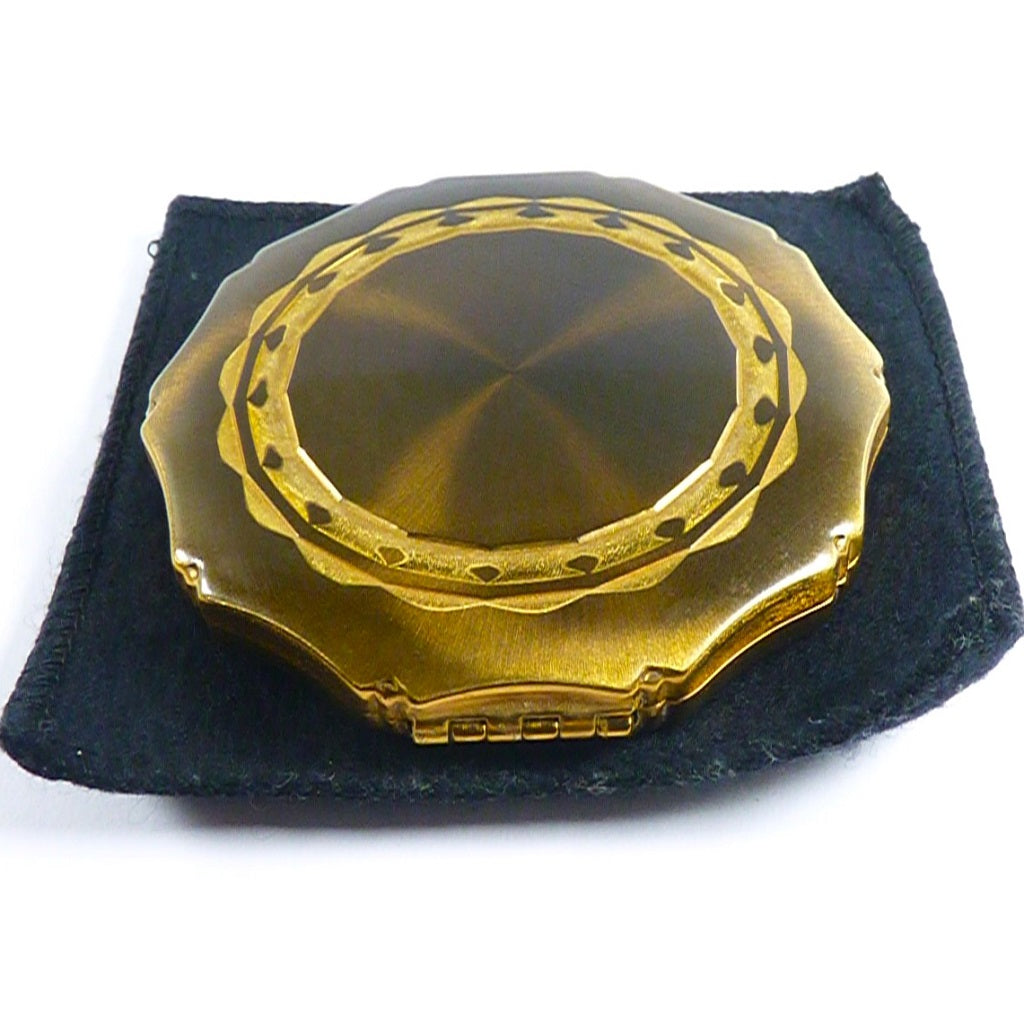 Golden Brown Vintage Kigu Compact Mirror