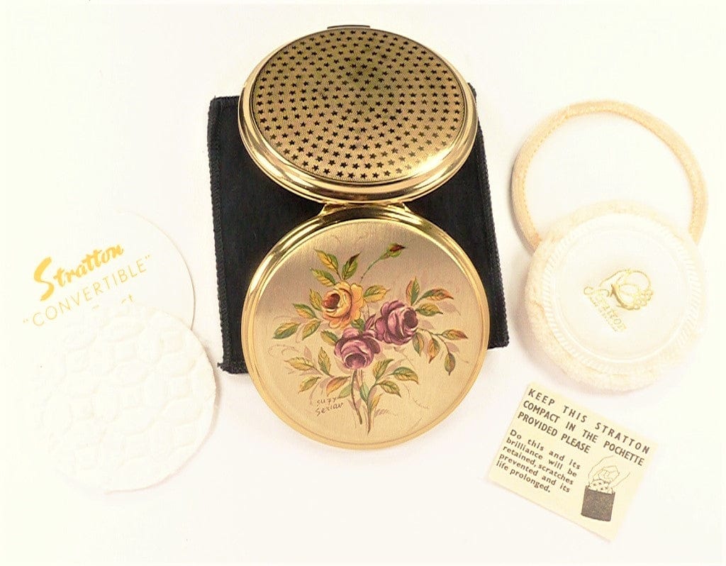 Golden Vintage Makeup Compact