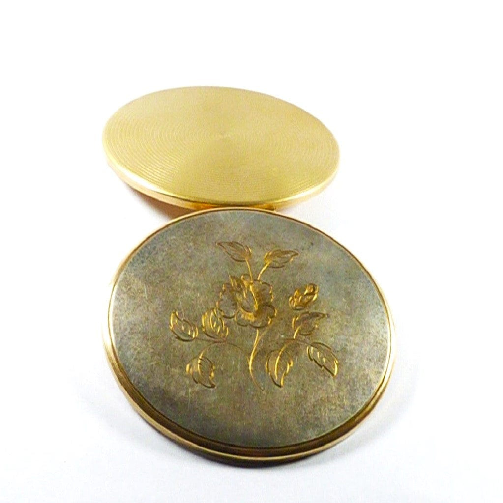 Grey And Gold Mirror Compact Large