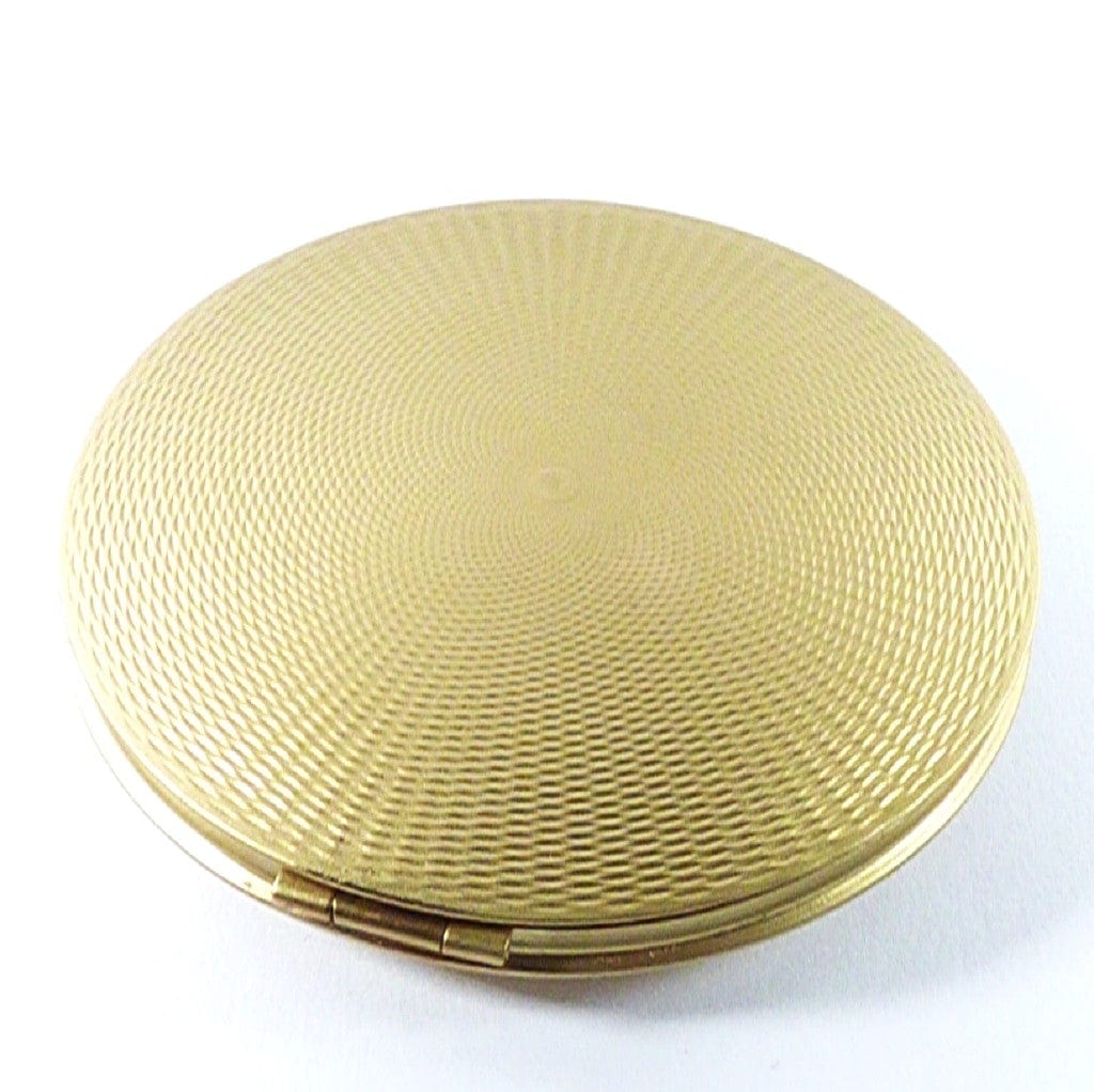 Guilloche Engraved Vintage Mirror Compact