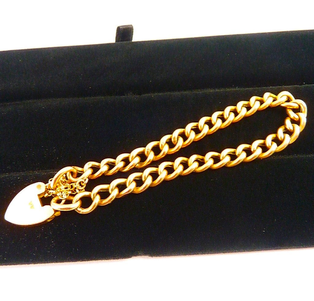 Hallmarked Gold 9ct Victorian Curb Bracelet