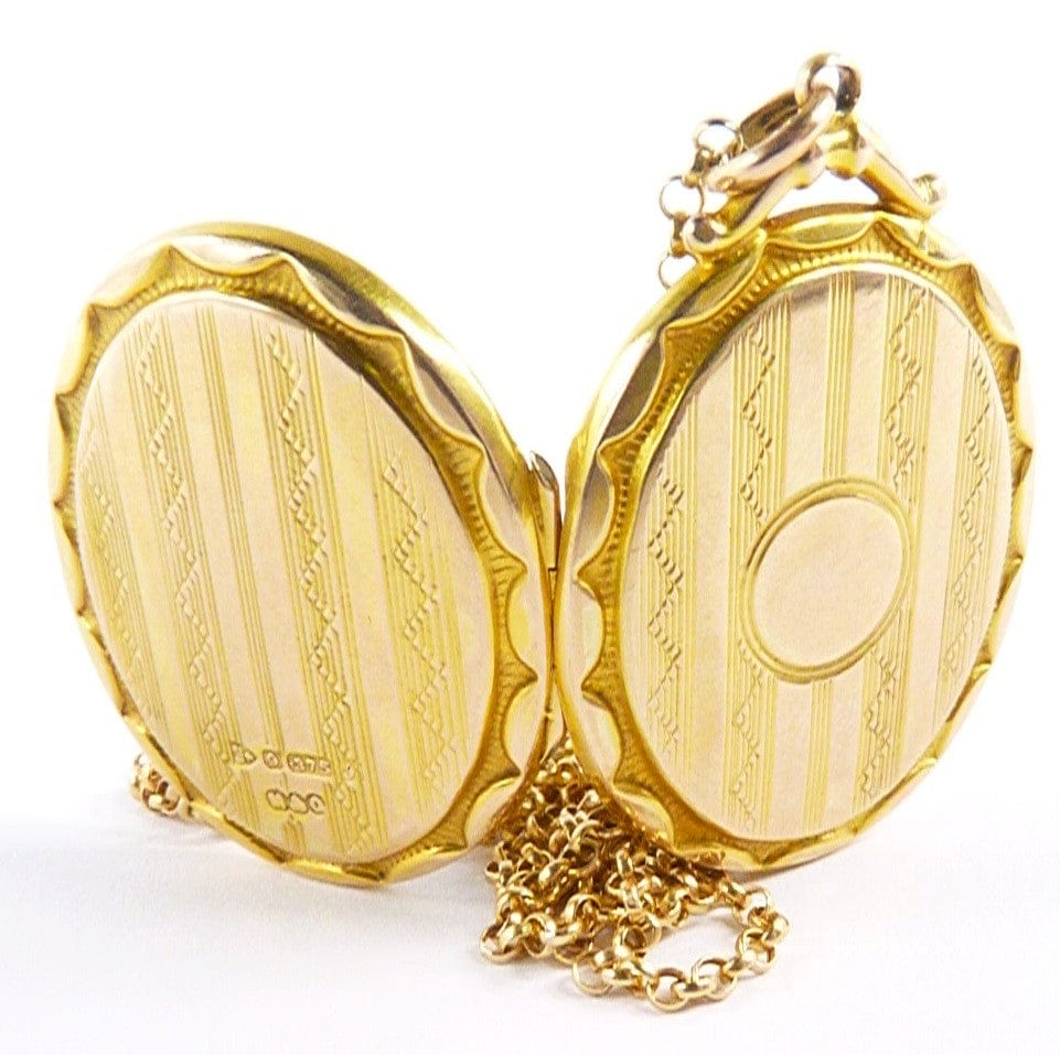Hallmarked Gold Locket Necklace