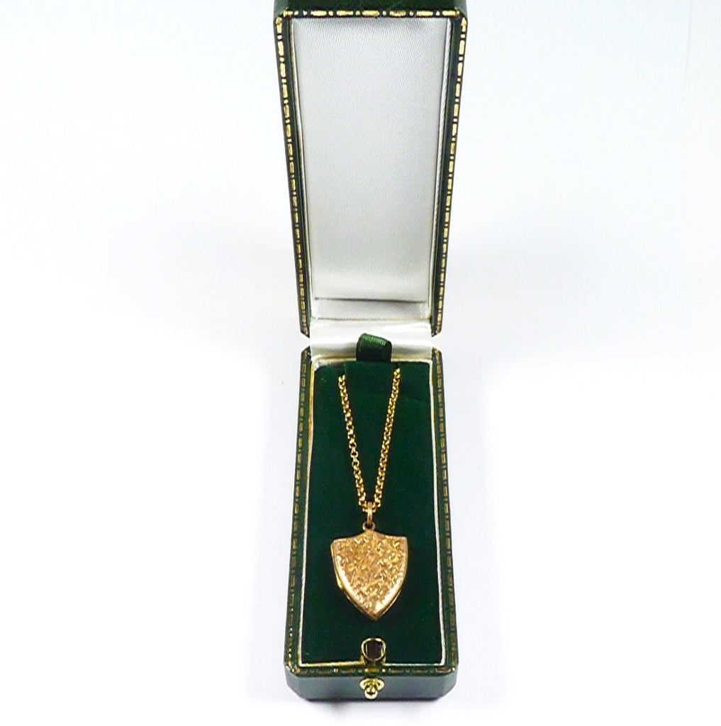 Hallmarked Gold Mourning Locket In Case