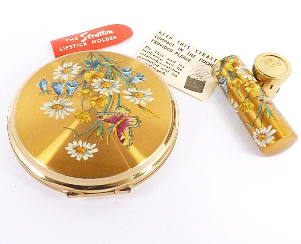 Harebell Daisy Butterfly Compact Mirror Set