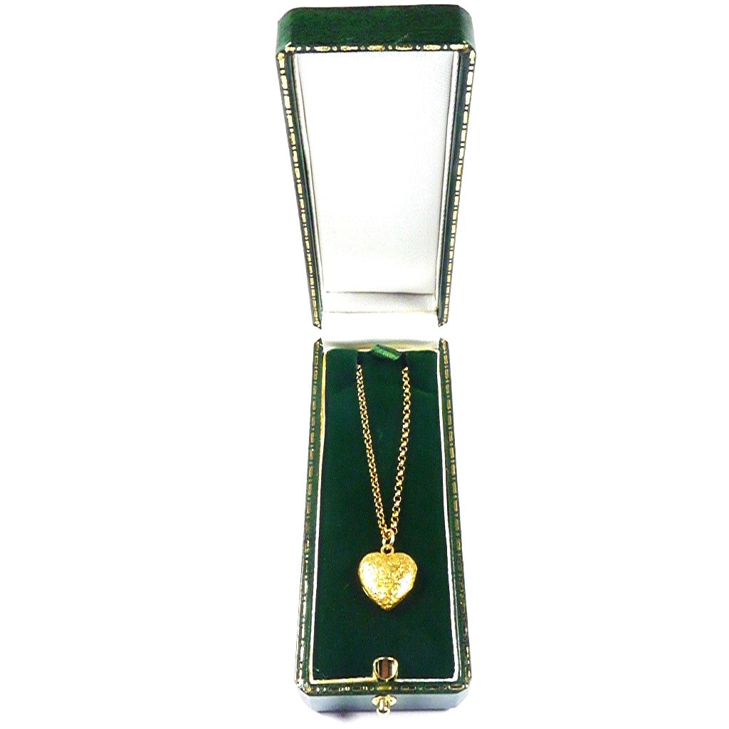 Heart Pendant Necklace Solid Gold