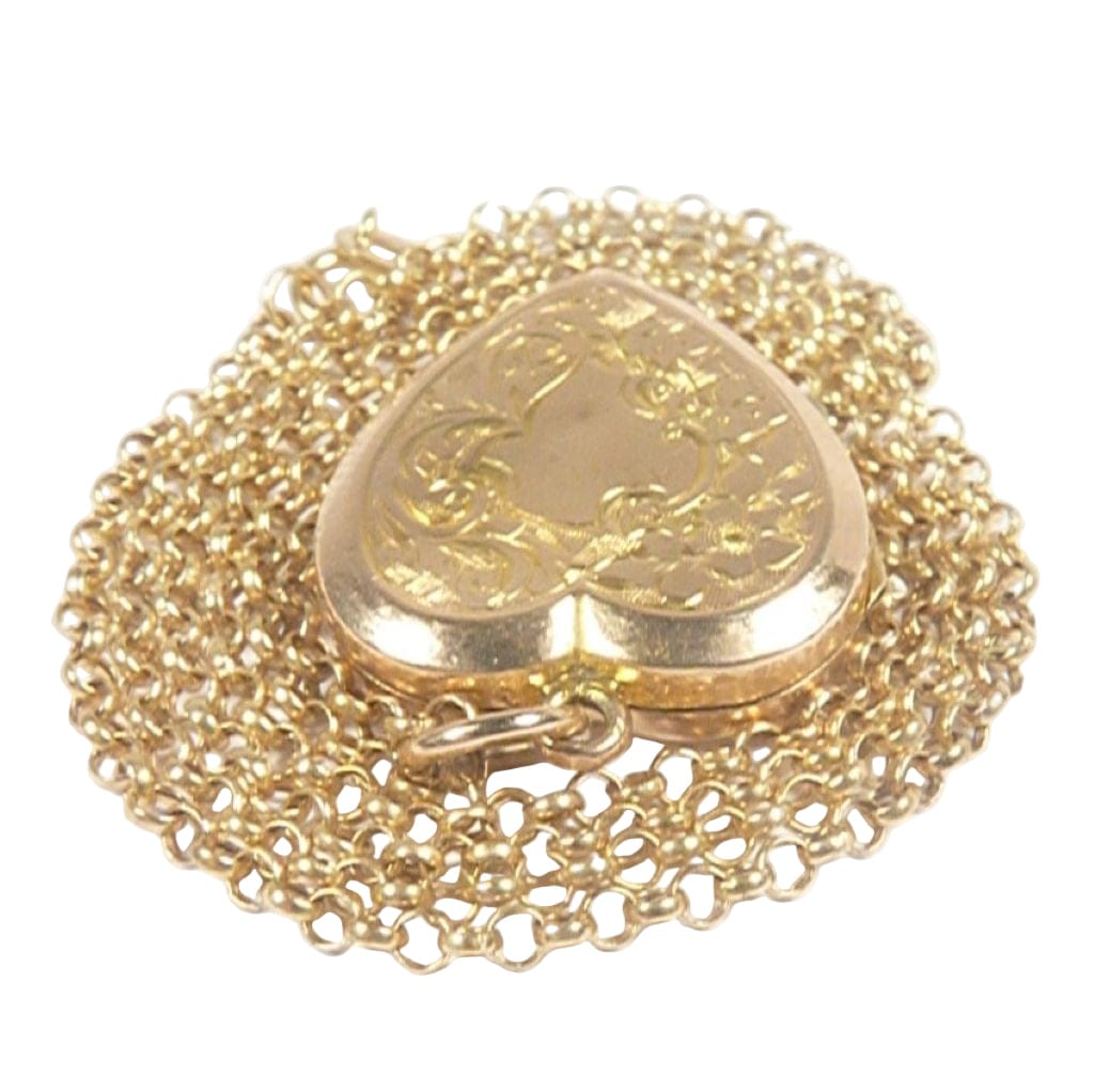 Heart Pendant On 18 Inch Necklace 375 Gold