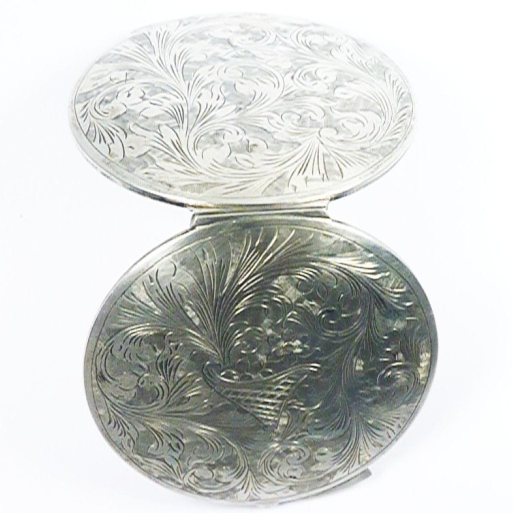 Italian Silver Powder Compact