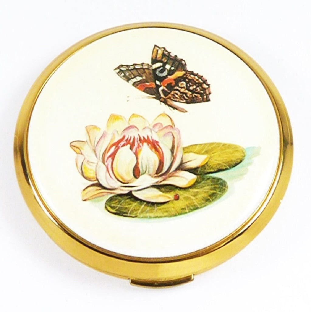 Kigu Butterfly Lily Vintage Compact Mirror