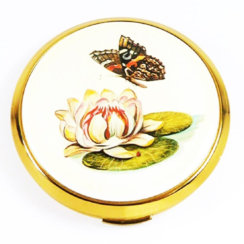 Kigu Butterfly Lily Vintage Compact Mirror