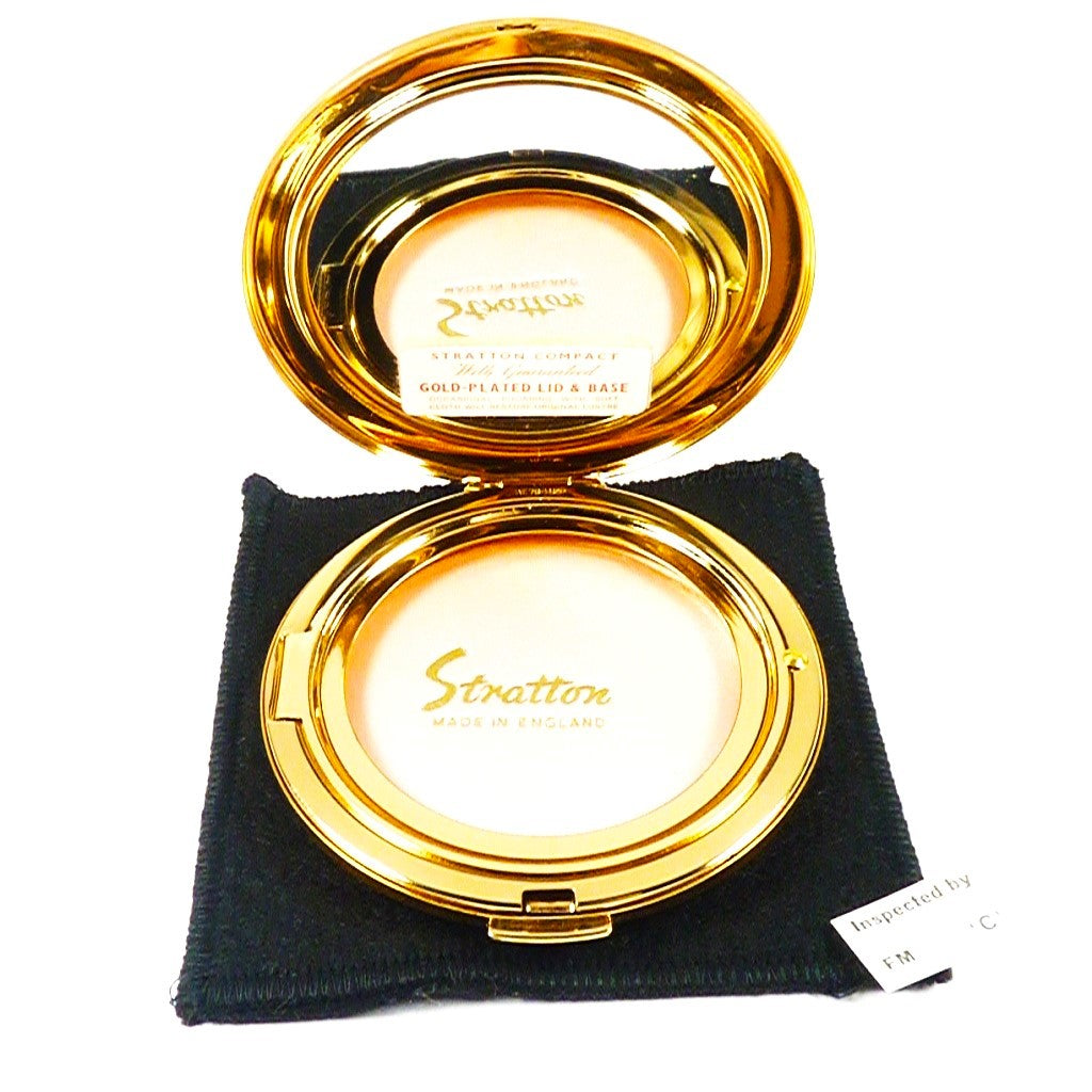 Large Gold Plated Refillable Makeup Compact