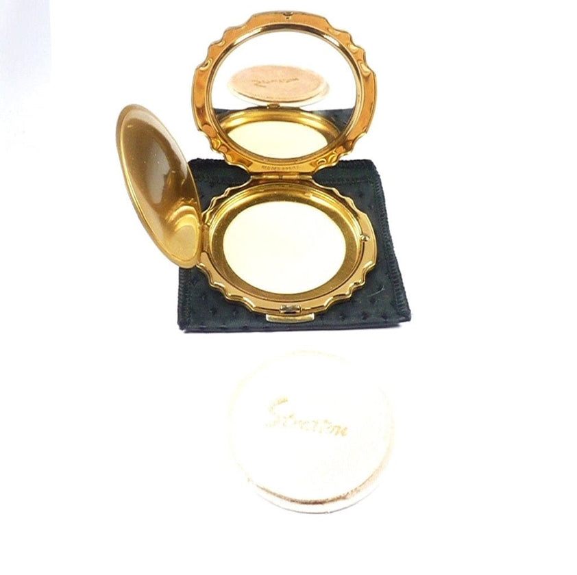 Slender Floral Vintage Stratton Powder Compact For Loose Foundation ...