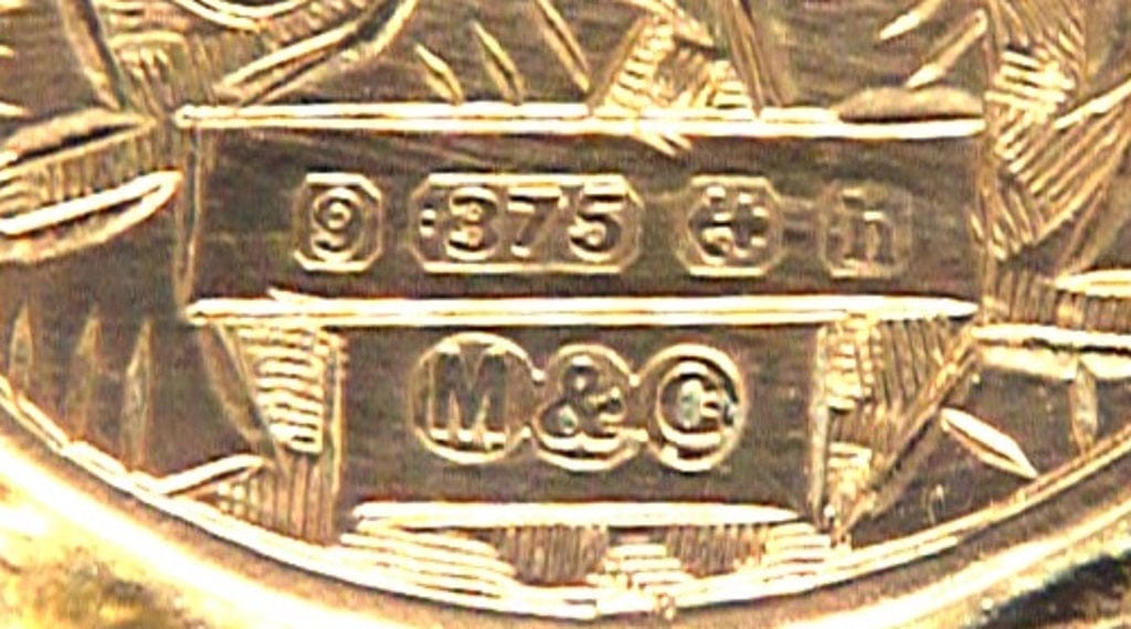 M & G Into Three Conjoined Circles Goldsmith Makers Mark