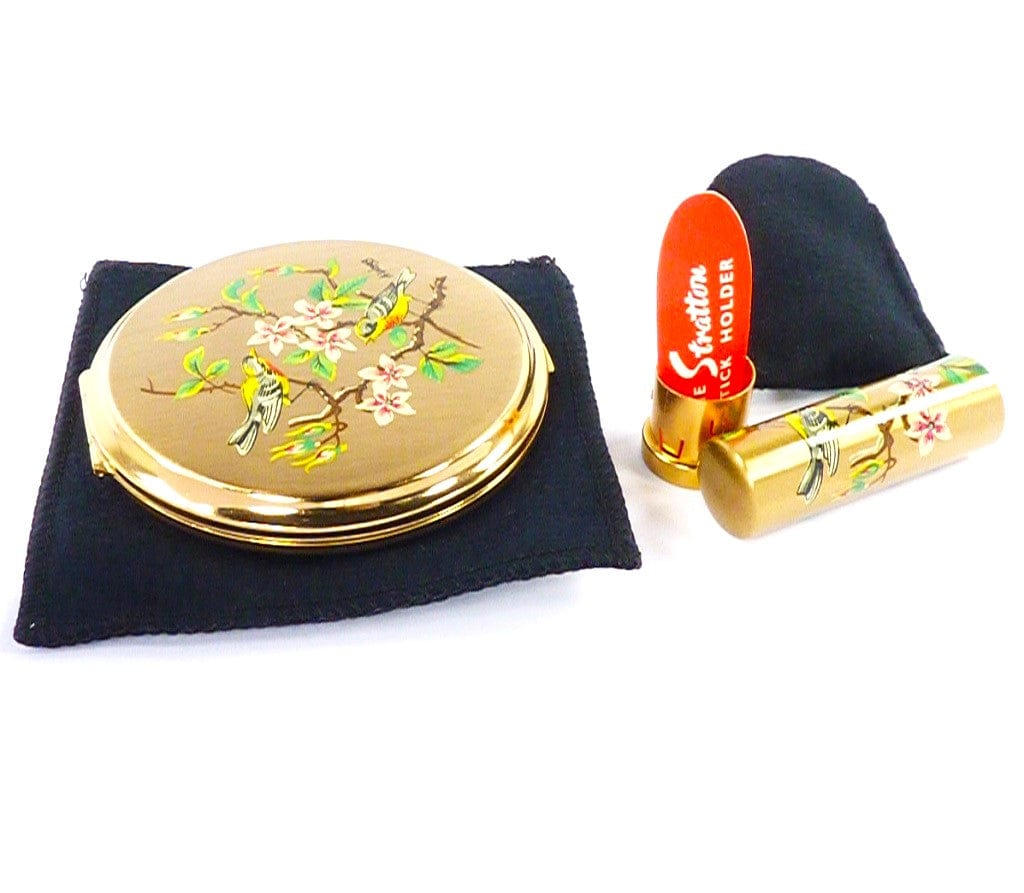 Matching Lipstick Compact Mirror Set