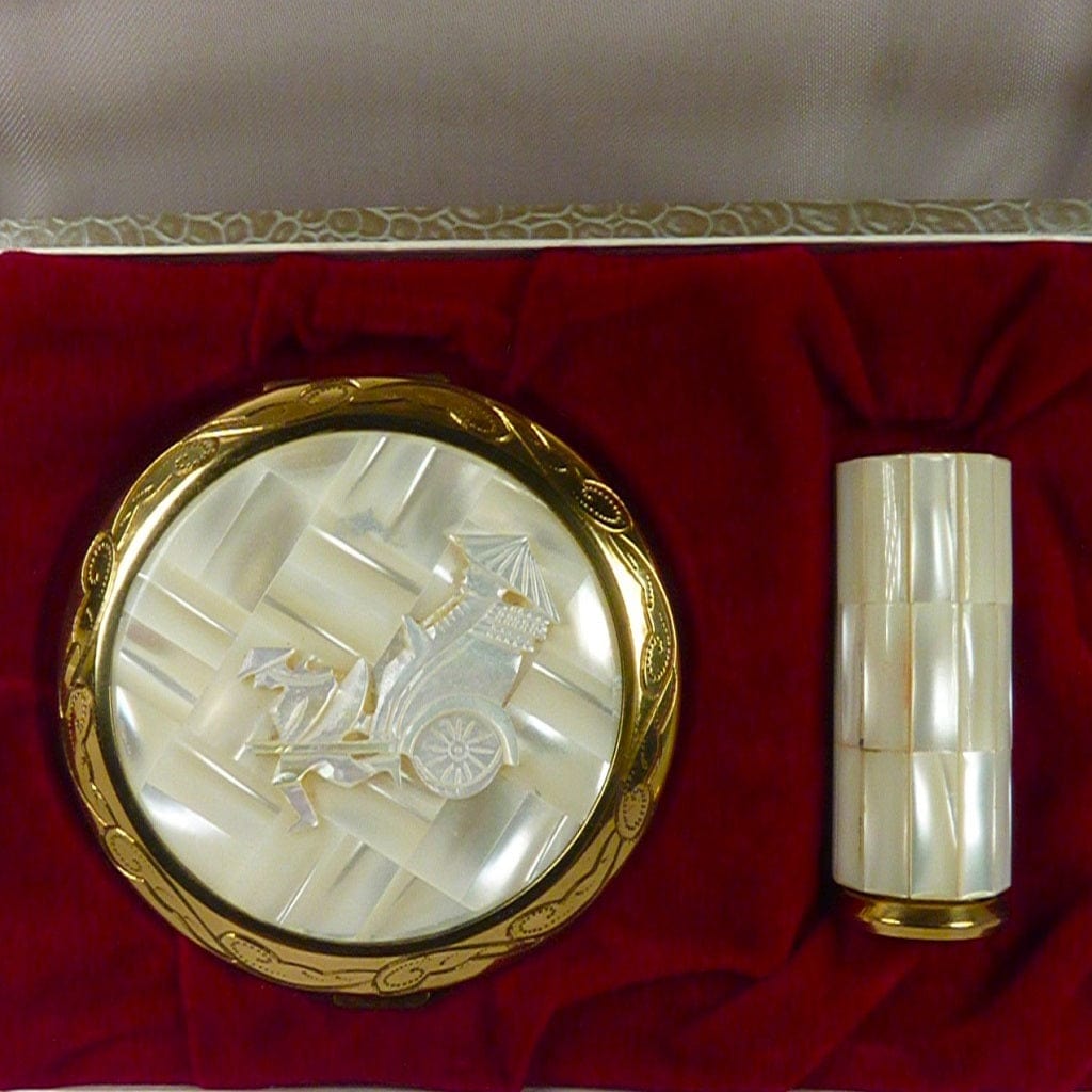 Mother Of Pearl Oriental Vanity Set