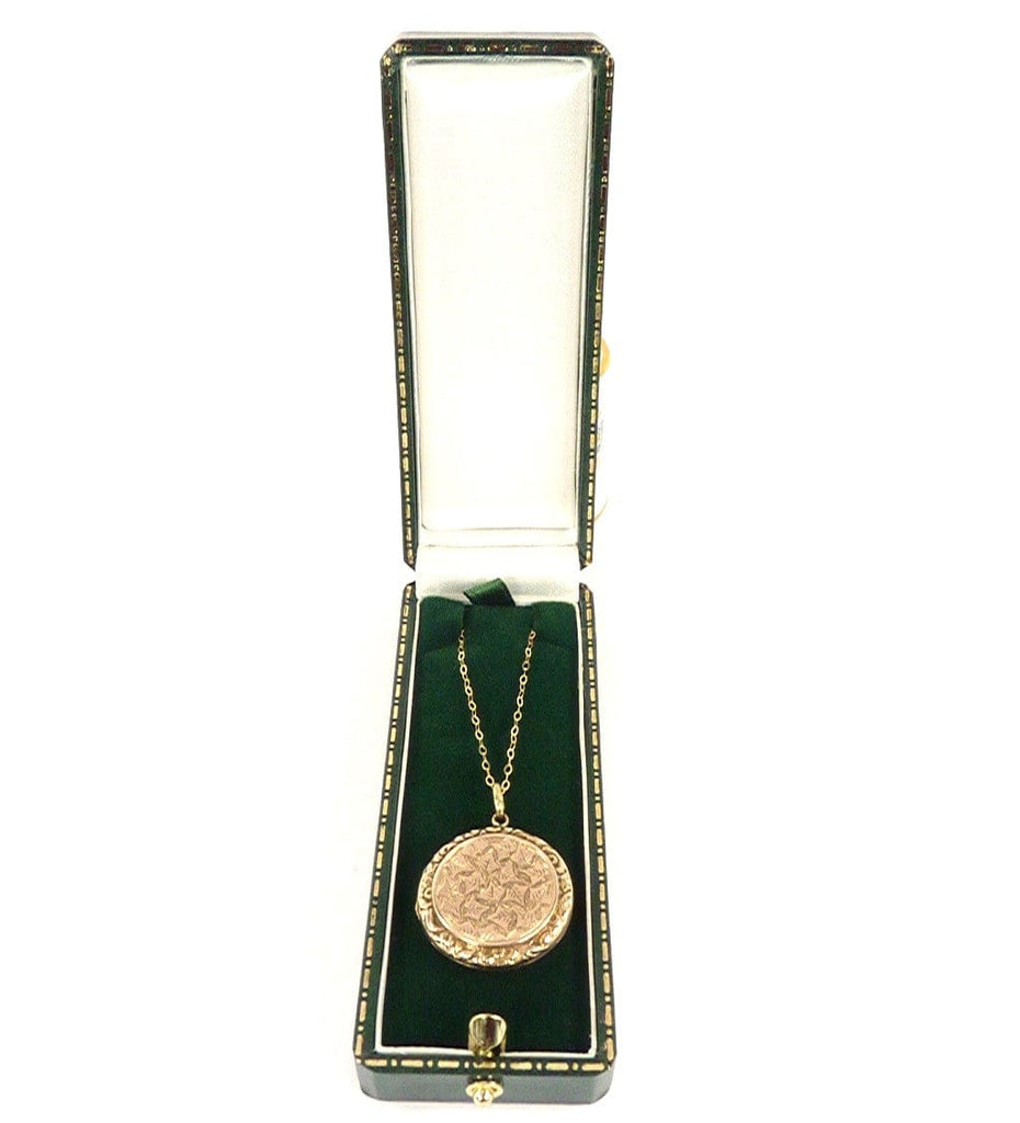 Ornate Edwardian Gold Locket Necklace