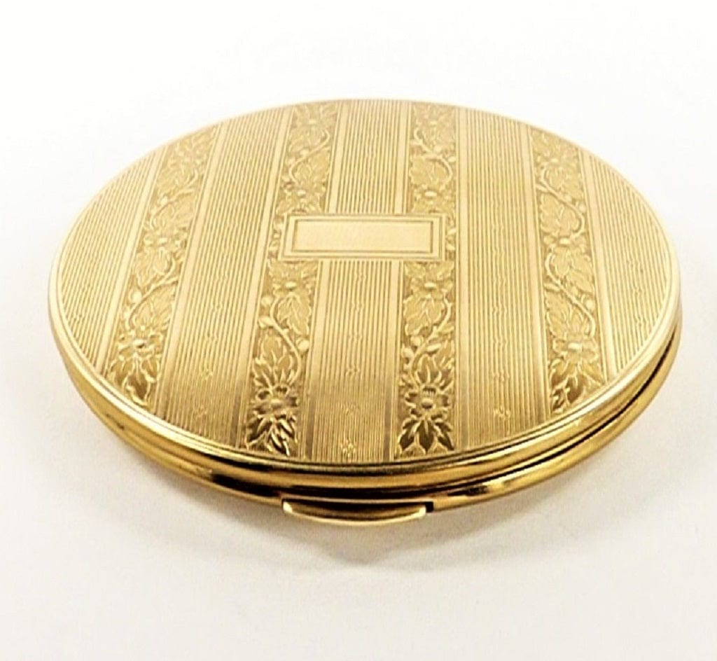 Ornate Engraved Mirror Compact