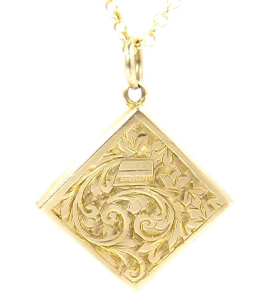 Ornate Solid Gold Antique Locket Necklace
