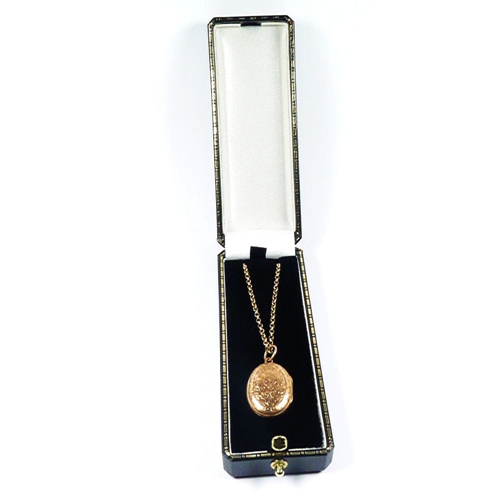 Ornate Solid Gold Locket Necklace