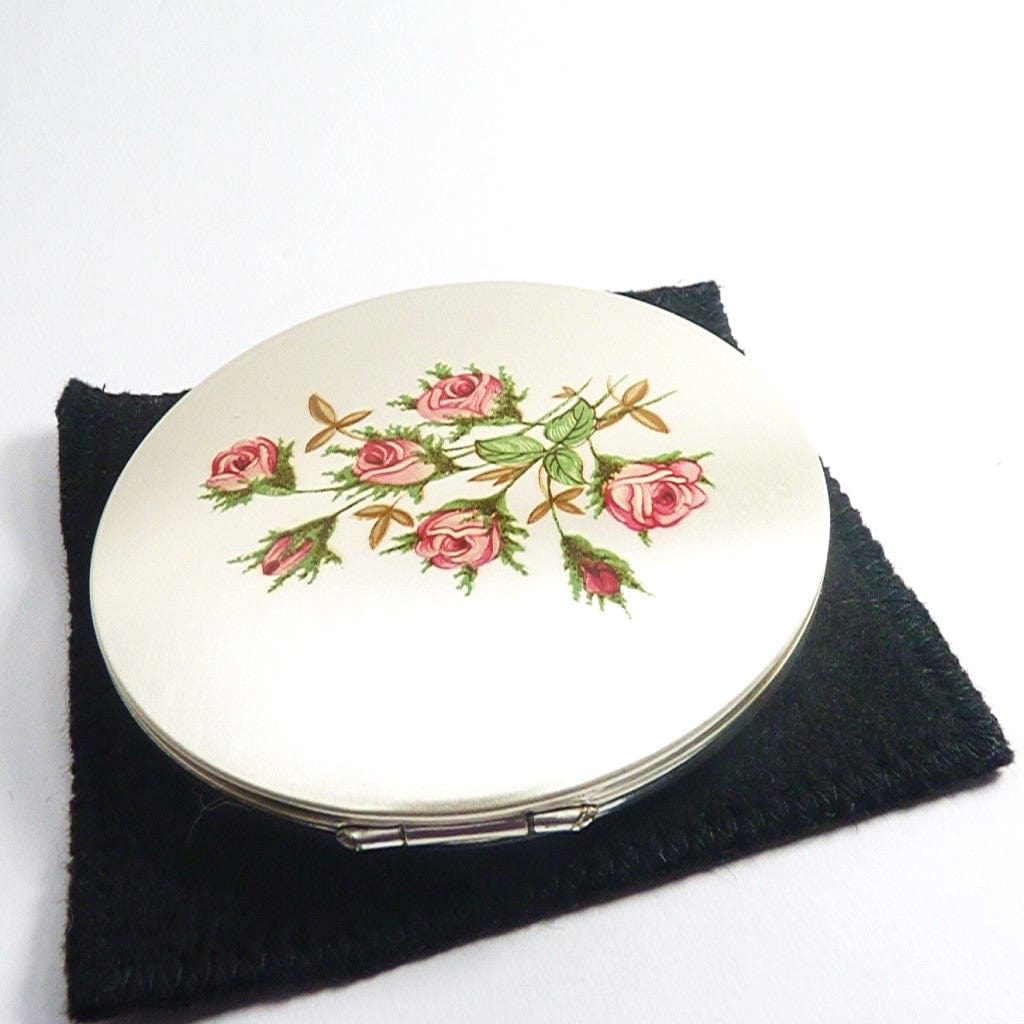 Pink Rose Bouquet Compact Mirror