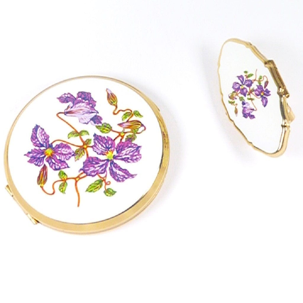 Purple Handbag Mirror Compact