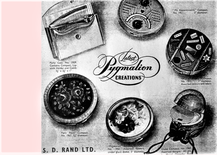 Pygmalion Globe Map Of The World Compact Mirror 1950s – The Vintage ...