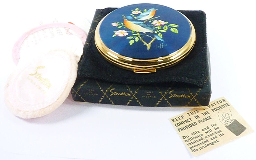 Rare Stratton Bird Scene Powder Compact 