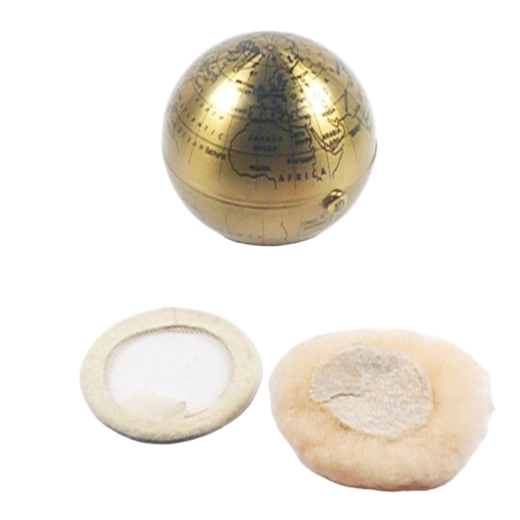 Rare Vintage Powder Compact With Powder Puff And Sifter