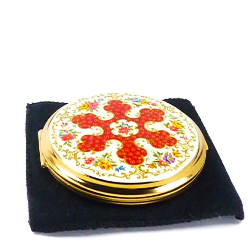 Red And Gold Handbag Mirror