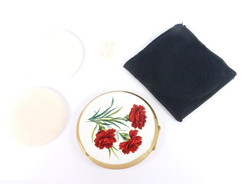 Red Carnation Makeup Compact
