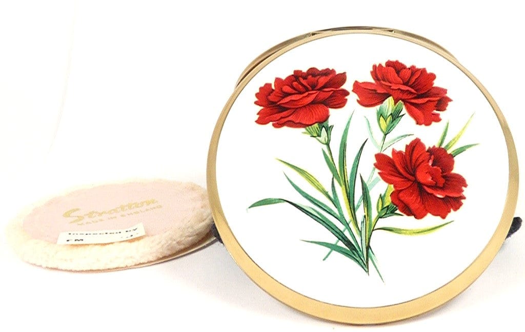 Red Carnation Stratton Compact Mirror