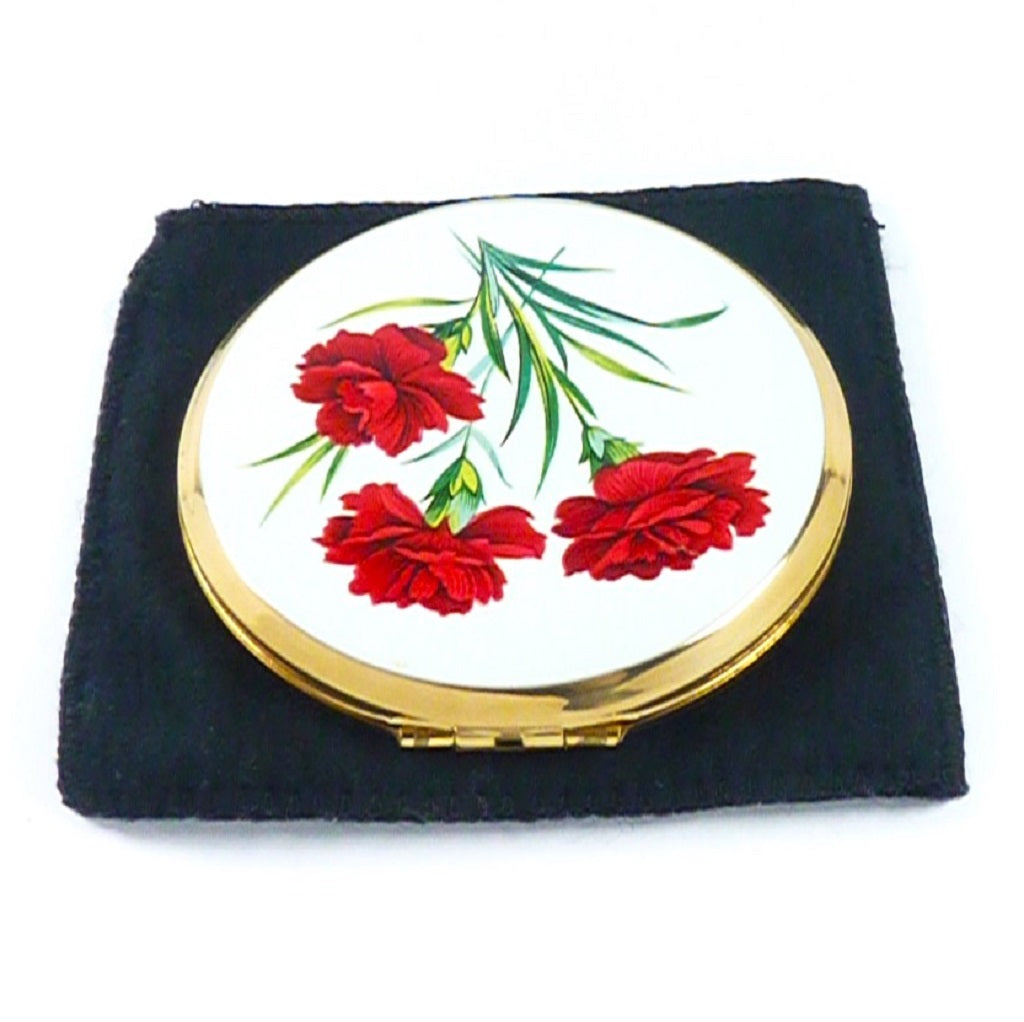 Red Carnation Stratton Powder Compact