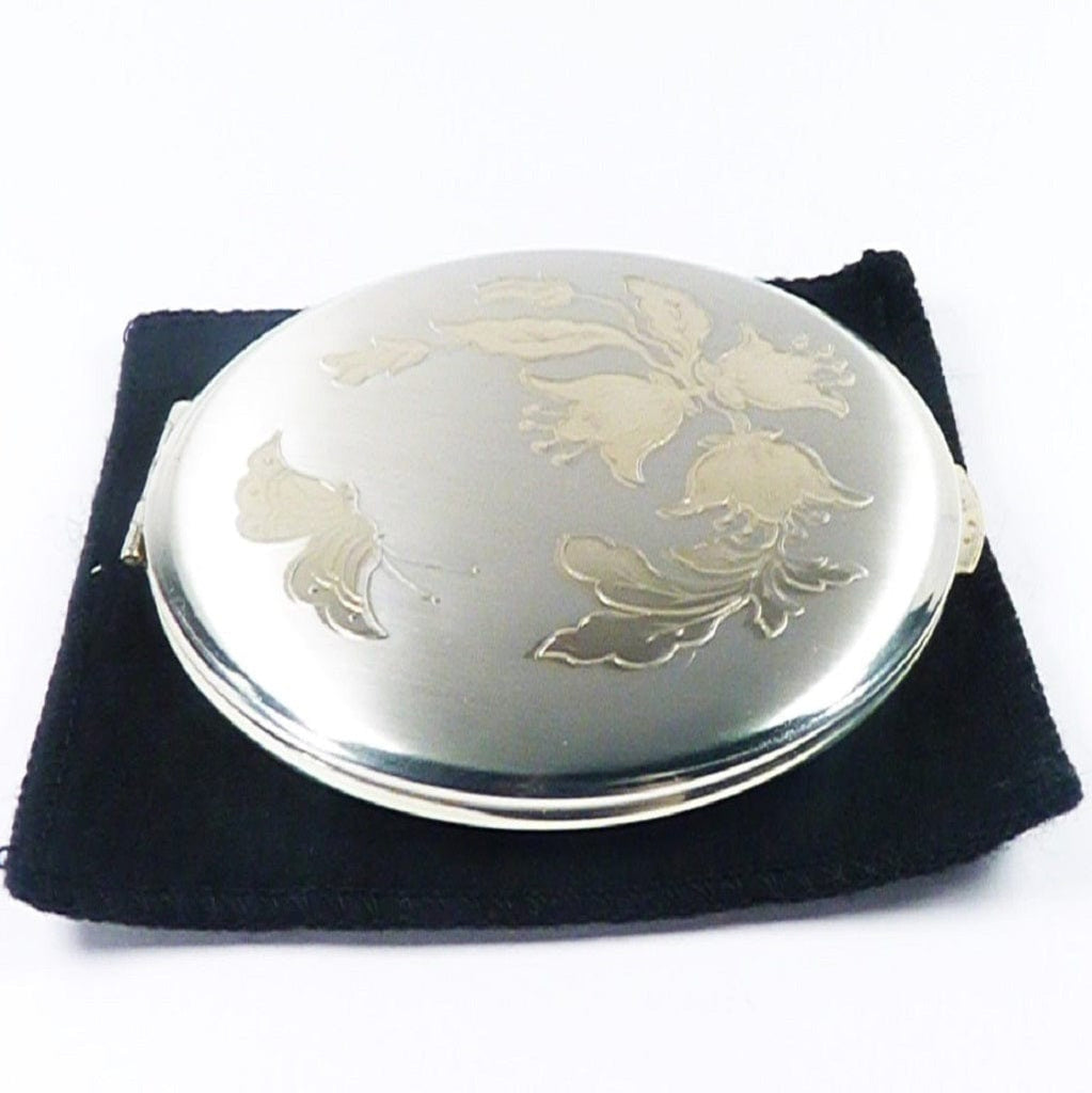 Silver Butterfly Kigu Powder Compact