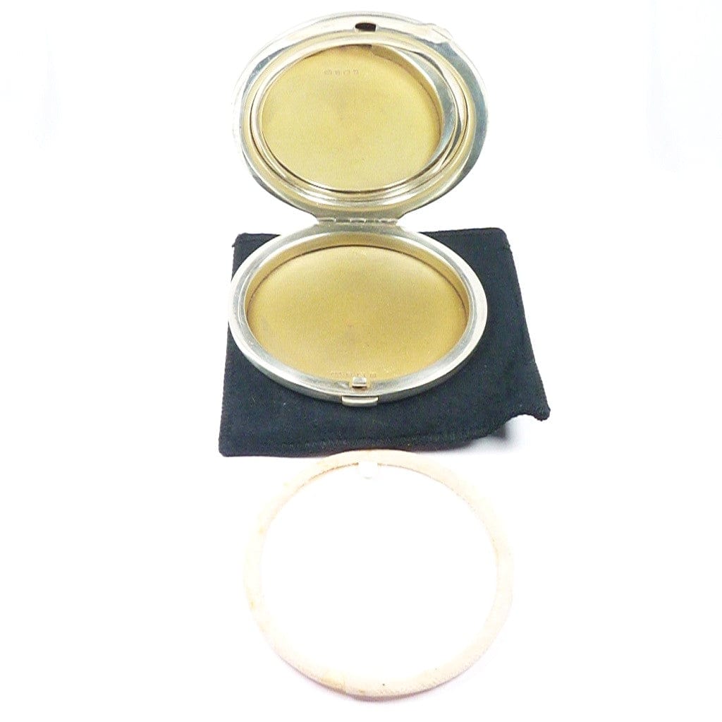 Silver Compact Case With Mirror