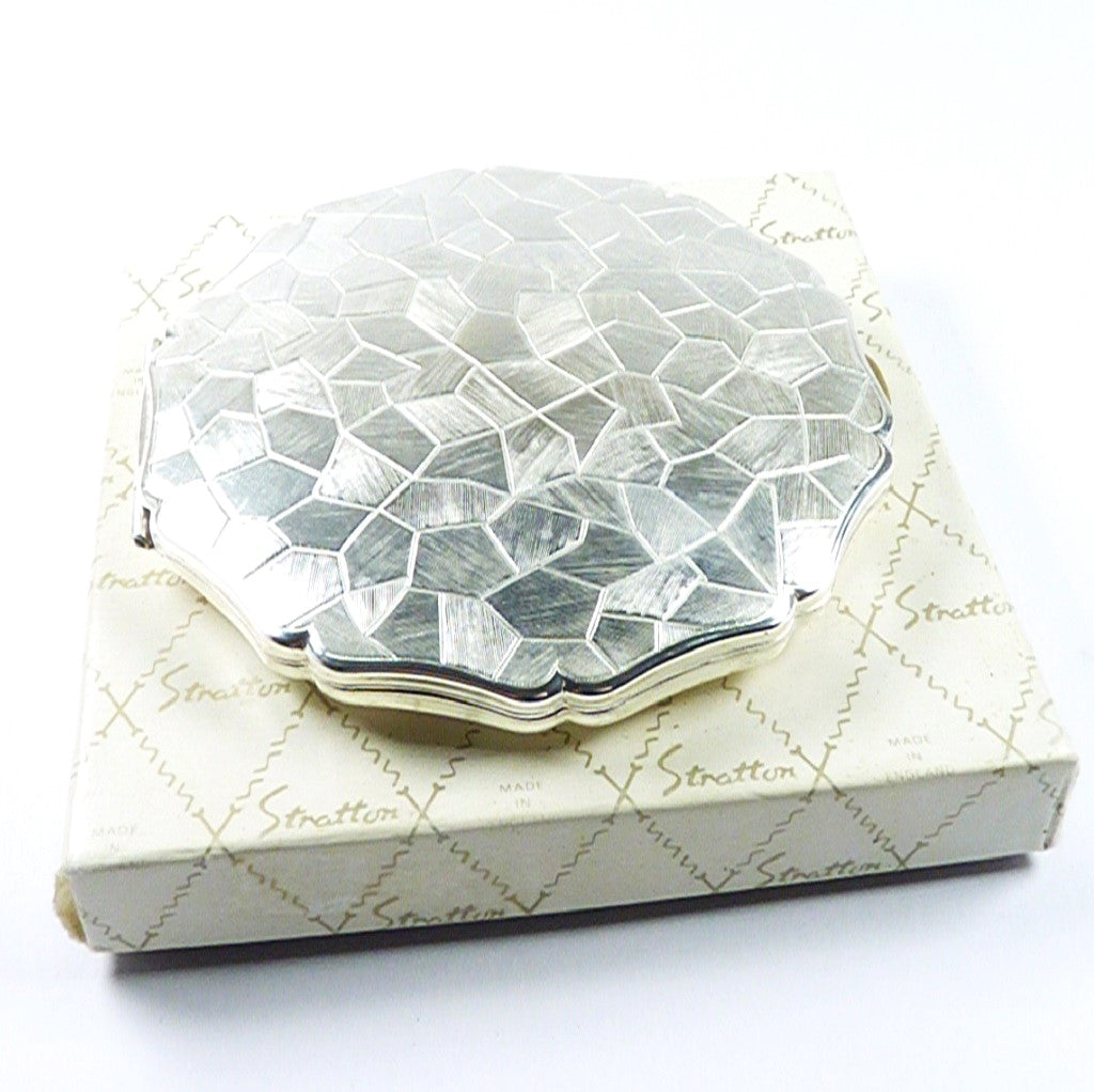 Silver Plate Vintage Mirror Compact