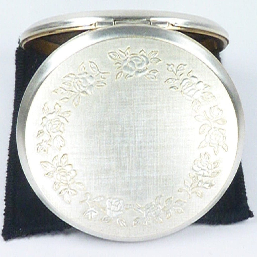 Silver Plated Refillable Stratton Powder Compact