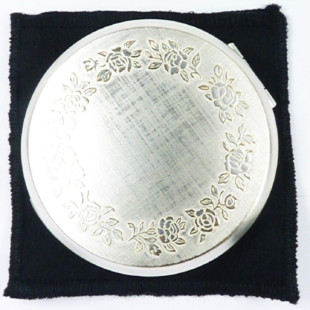 Silver Rose Handbag Mirror