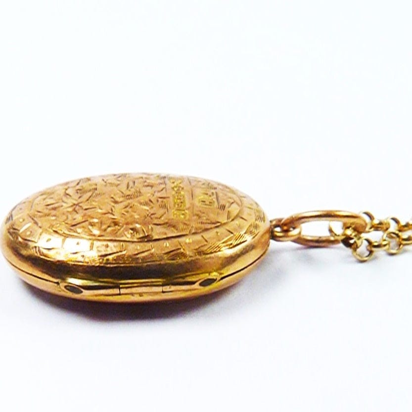 Solid 375 Gold Locket Necklace