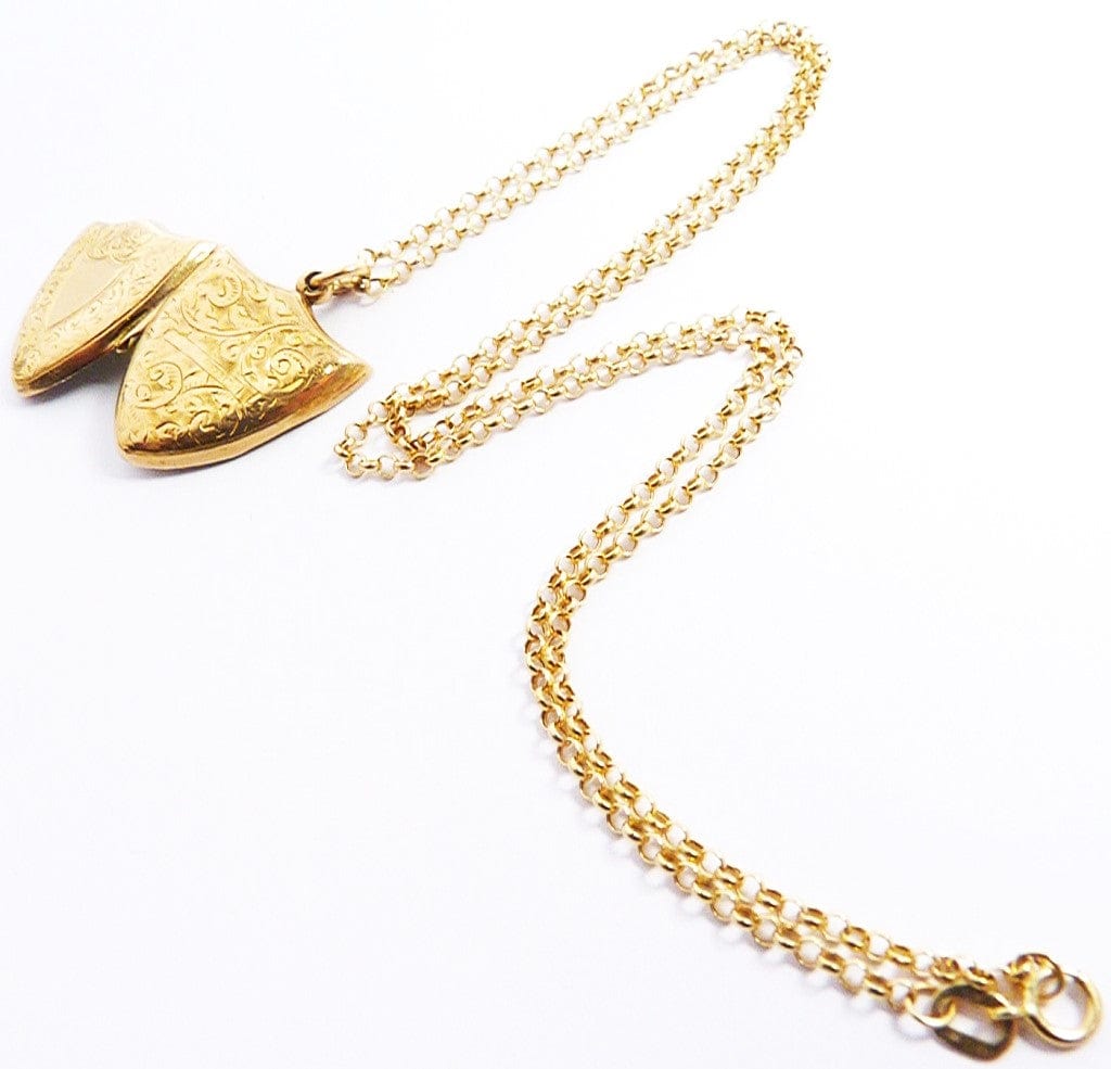 Solid Gold Antique Locket Necklace