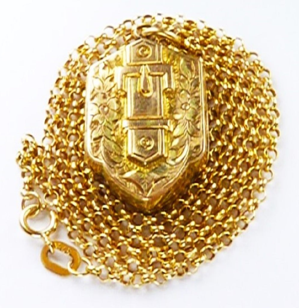 Solid Gold Antique Locket Necklace