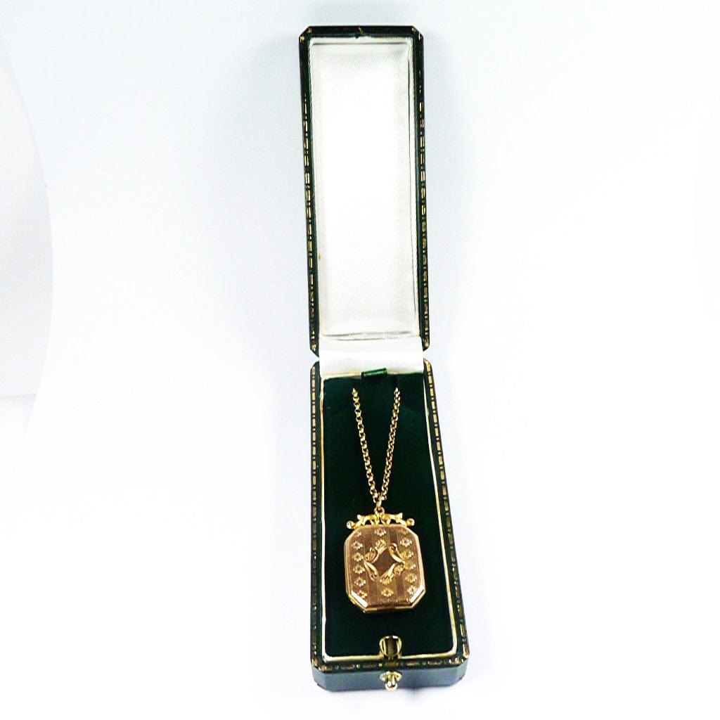 Solid Gold Antique Pendant In Jewellery Case